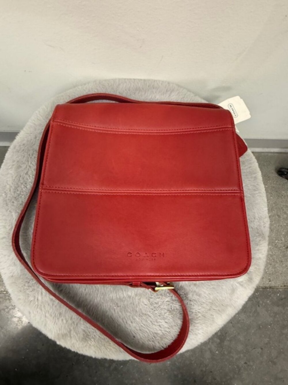 Vintage Coach bag red color brand new whit tags #9092
